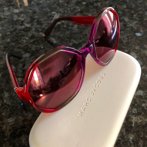 Marc Jacobs Accessories - Marc Jacobs sunglasses in original case. Red, purple sunglasses.